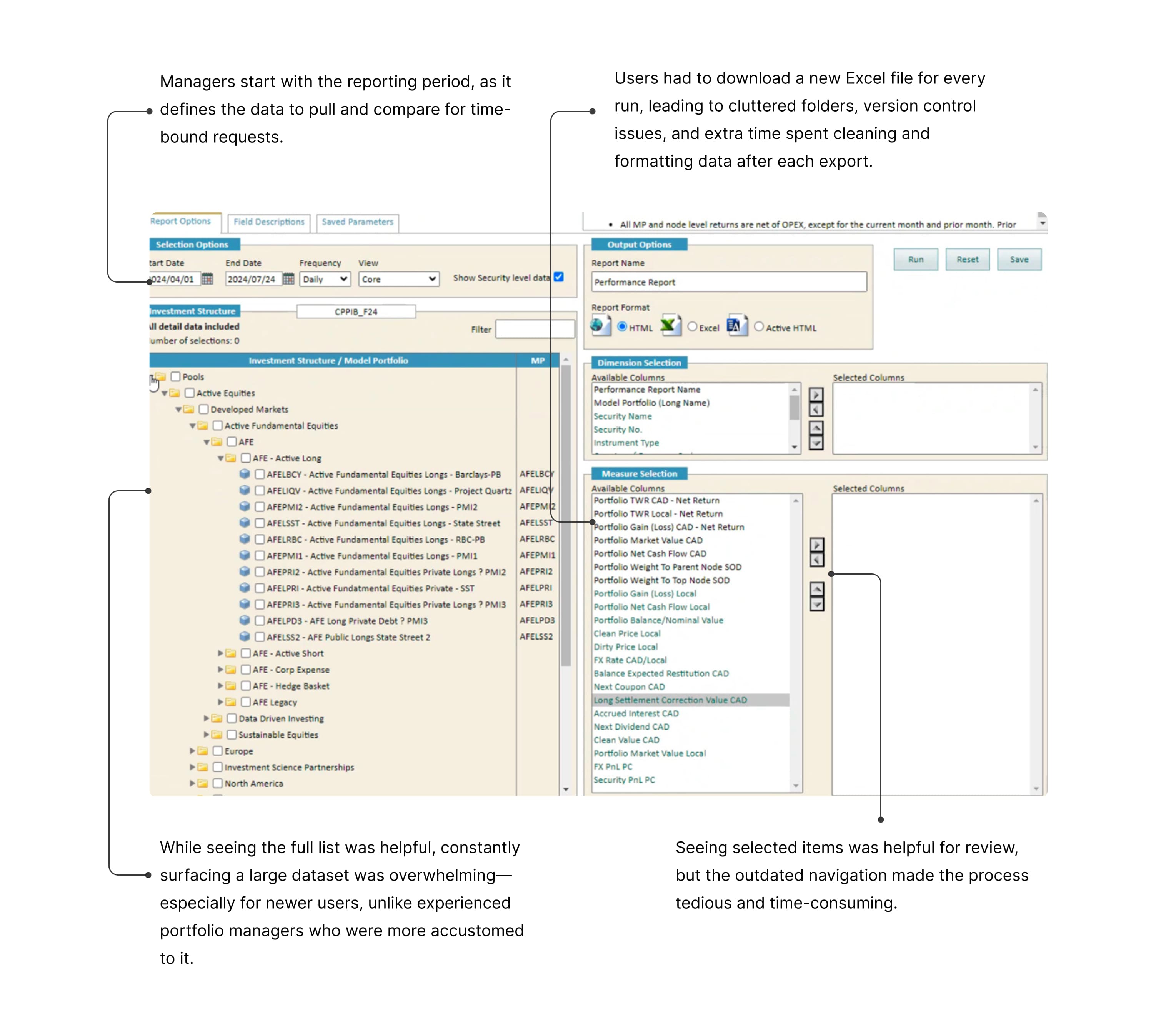 Legacy product screenshot