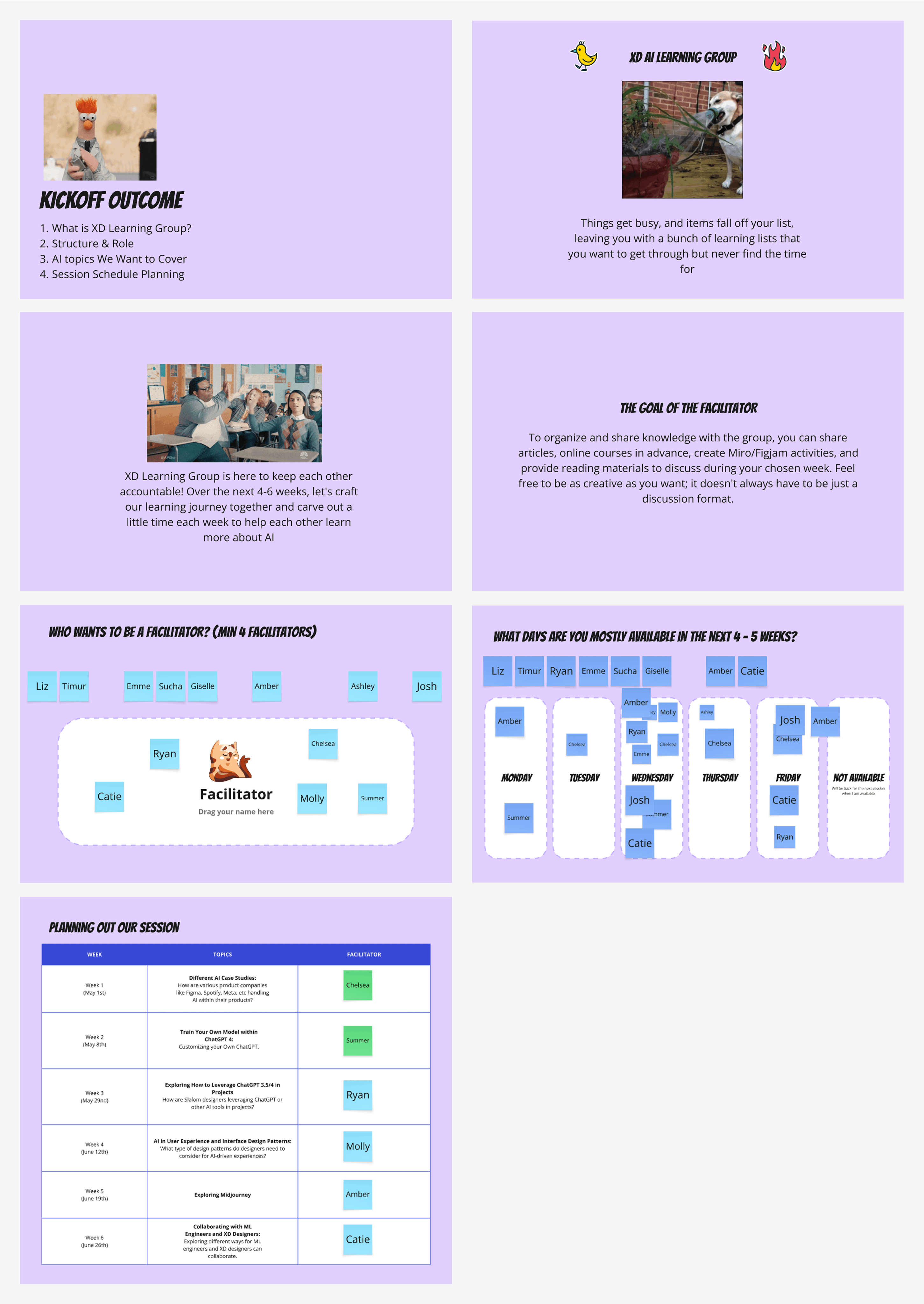 Flexible session structure