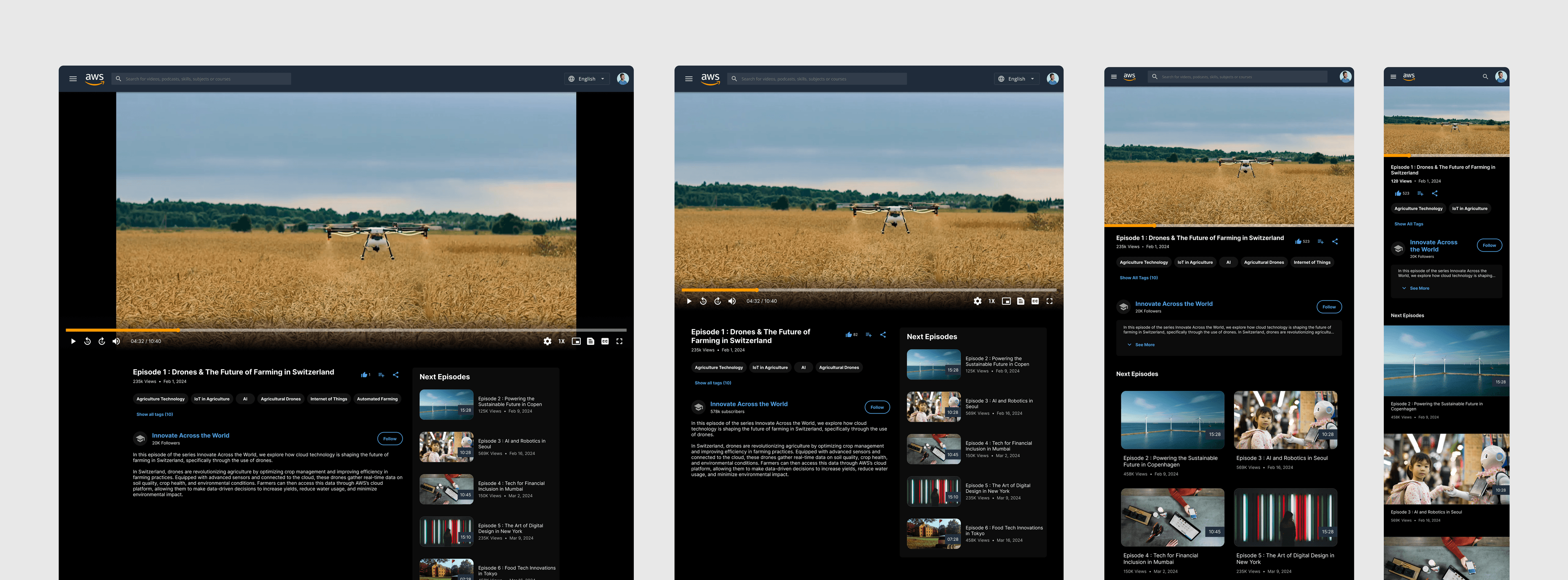 Responsive design across devices
