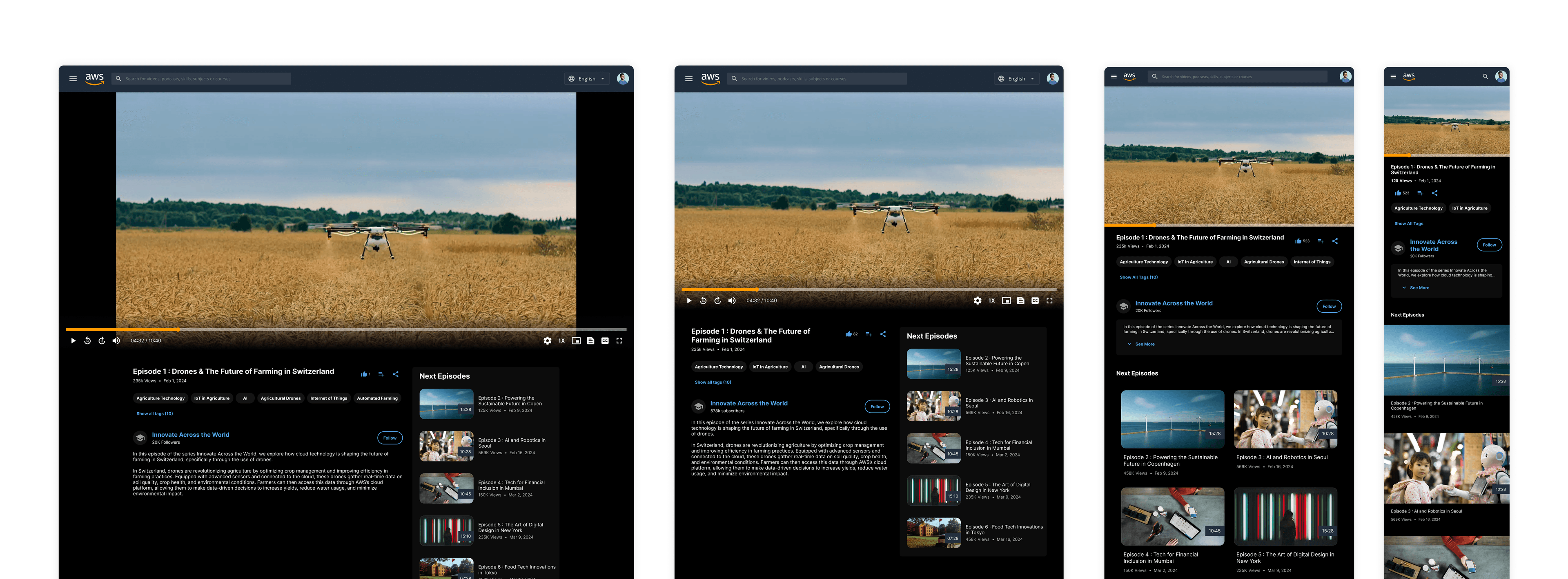 Responsive design across devices