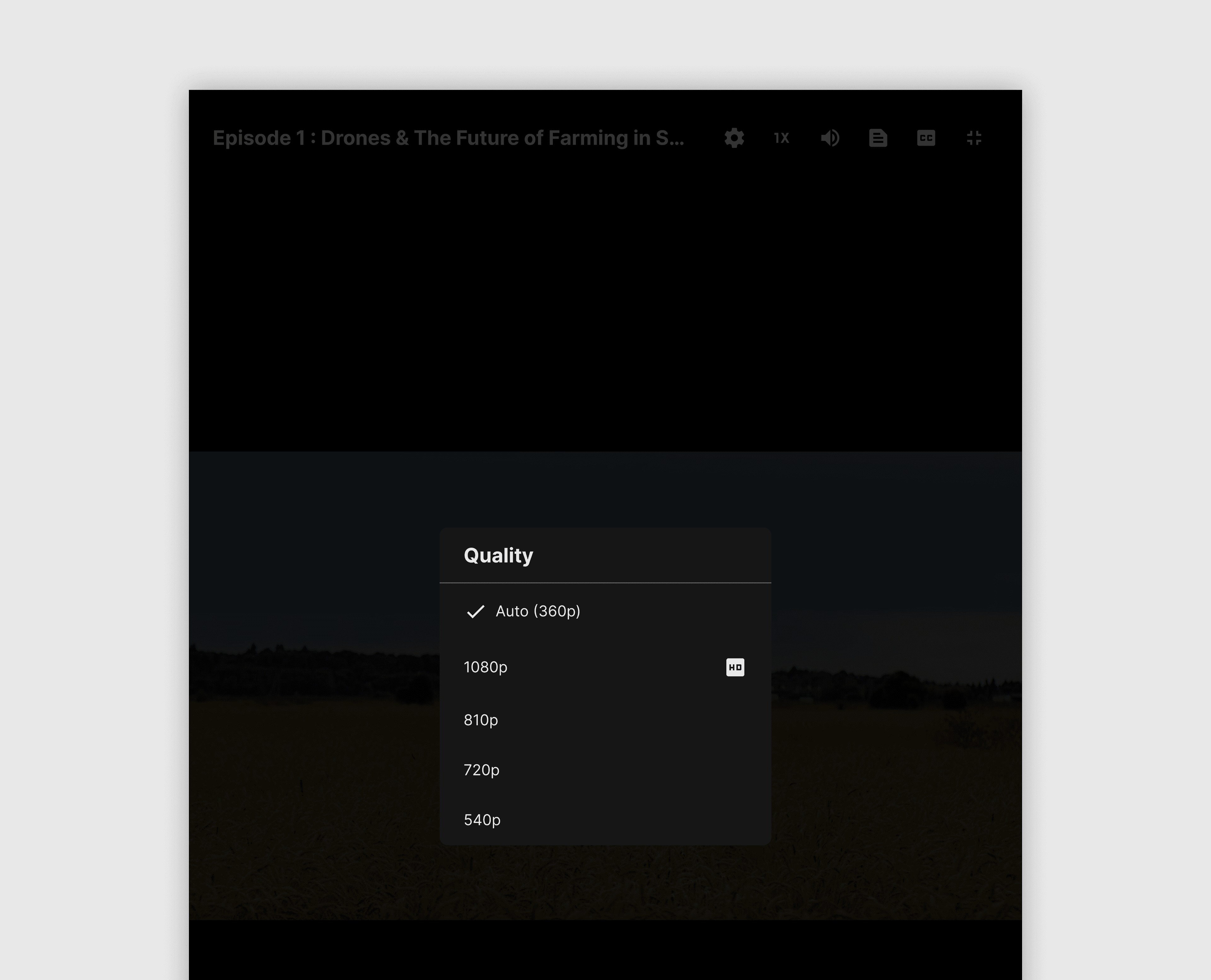 Quality settings