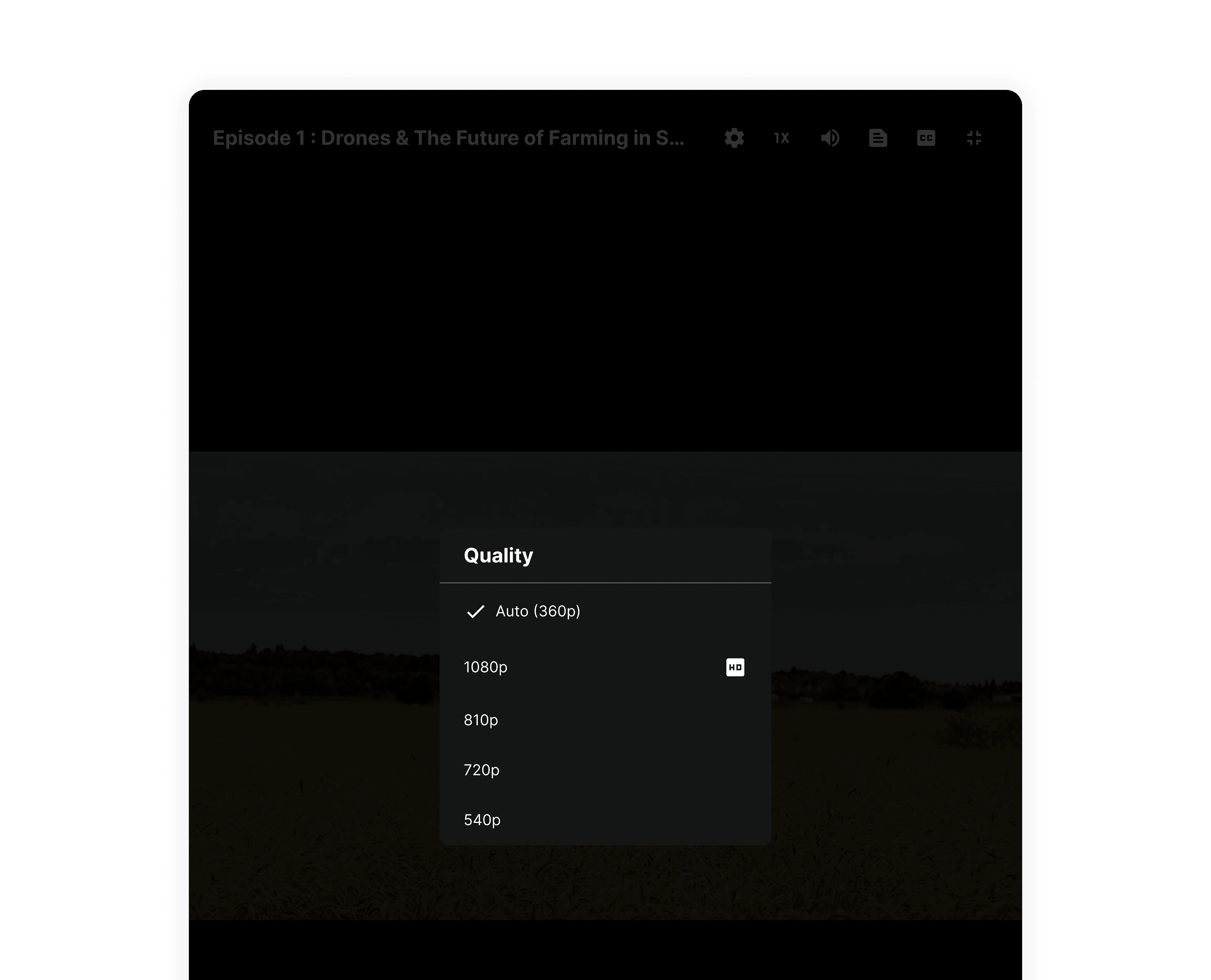 Quality settings