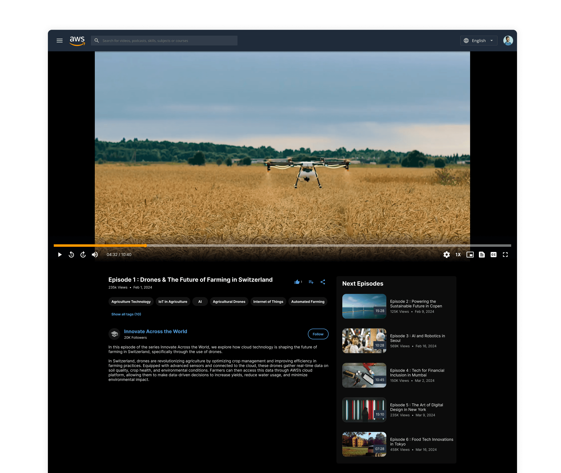 AWS TV seamless viewing